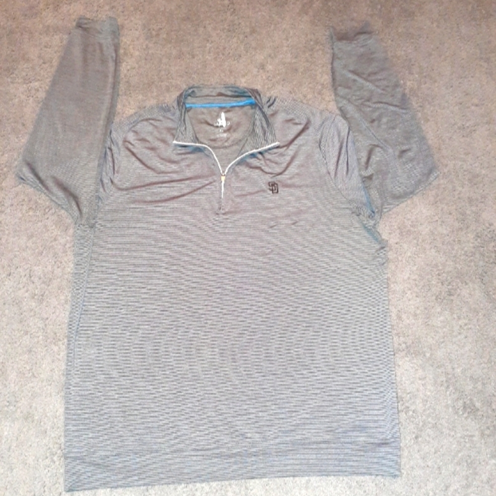 Johnnie O Light Half Zip Pullover - Padres - XL - Clean -92% Polyester Johnnie-O